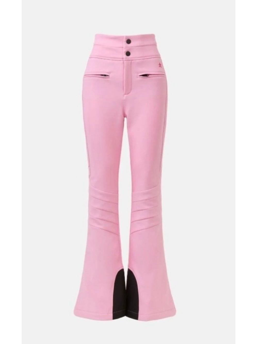 Perfect Moment Pink Flared High-Waist Bootcut Ski Pants with Black Inner Hem.L